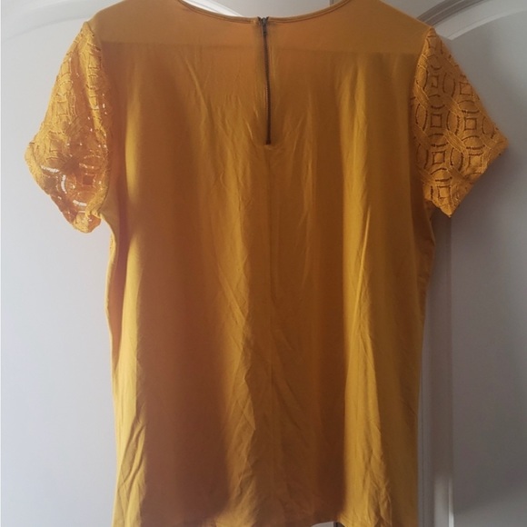 Market & Spruce Hans Crochet Front Top Mustard XXL - Picture 2 of 4